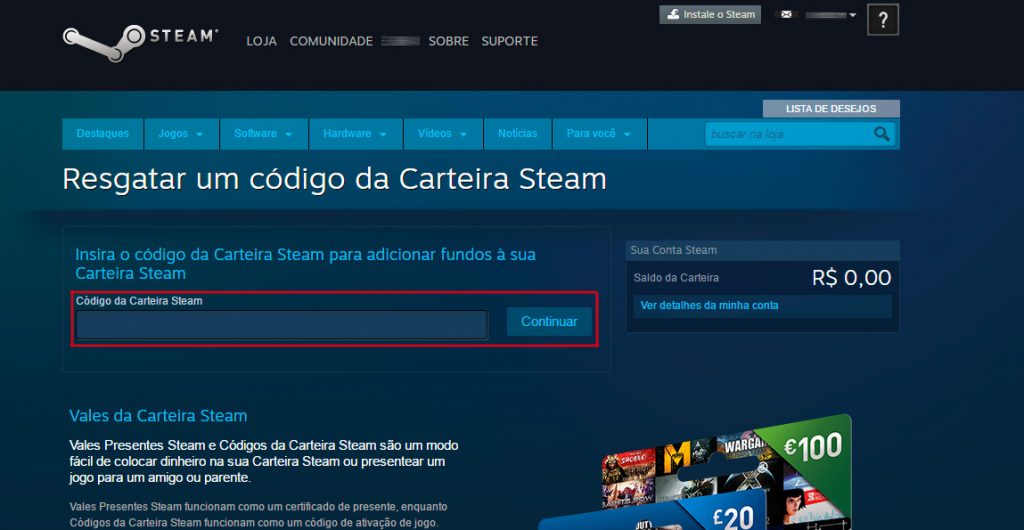 Steam: saiba como adicionar fundos em sua carteira na loja virtual