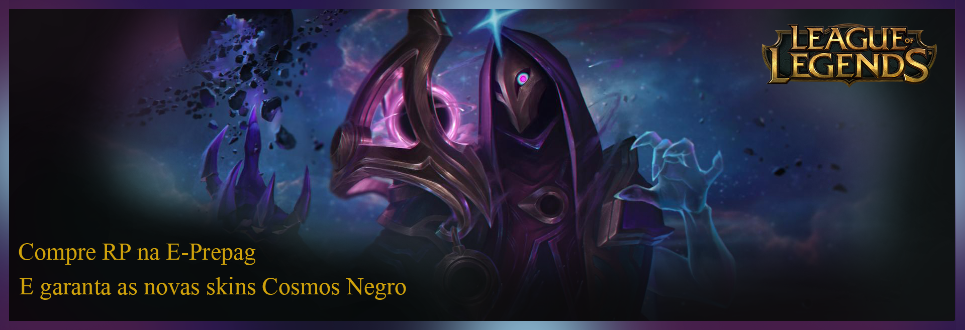 A nova skin do Jhin Cosmos Negro ainda - League of Legends